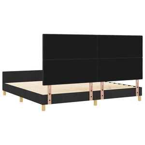 Σκελετός Κρεβατιού με κεφαλάρι Μαύρο 200 x 200 cm ύφασμα - Pakobazaar