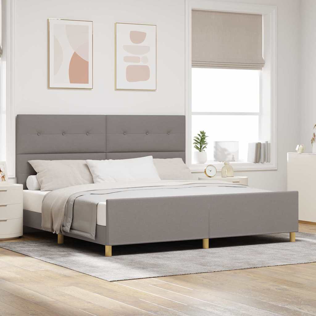 Σκελετός Κρεβατιού με κεφαλάρι Taupe 200 x 200 cm ύφασμα