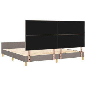 Σκελετός Κρεβατιού με κεφαλάρι Taupe 200 x 200 cm ύφασμα - Pakobazaar
