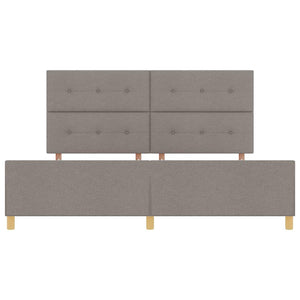 Σκελετός Κρεβατιού με κεφαλάρι Taupe 200 x 200 cm ύφασμα - Pakobazaar