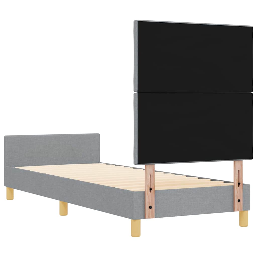 Σκελετός Κρεβατιού με κεφαλάρι Ανοιχτό γκρι 80 x 200 cm ύφασμα