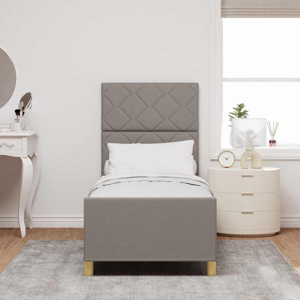 Σκελετός Κρεβατιού με κεφαλάρι Taupe 80 x 200 cm ύφασμα - Pakobazaar