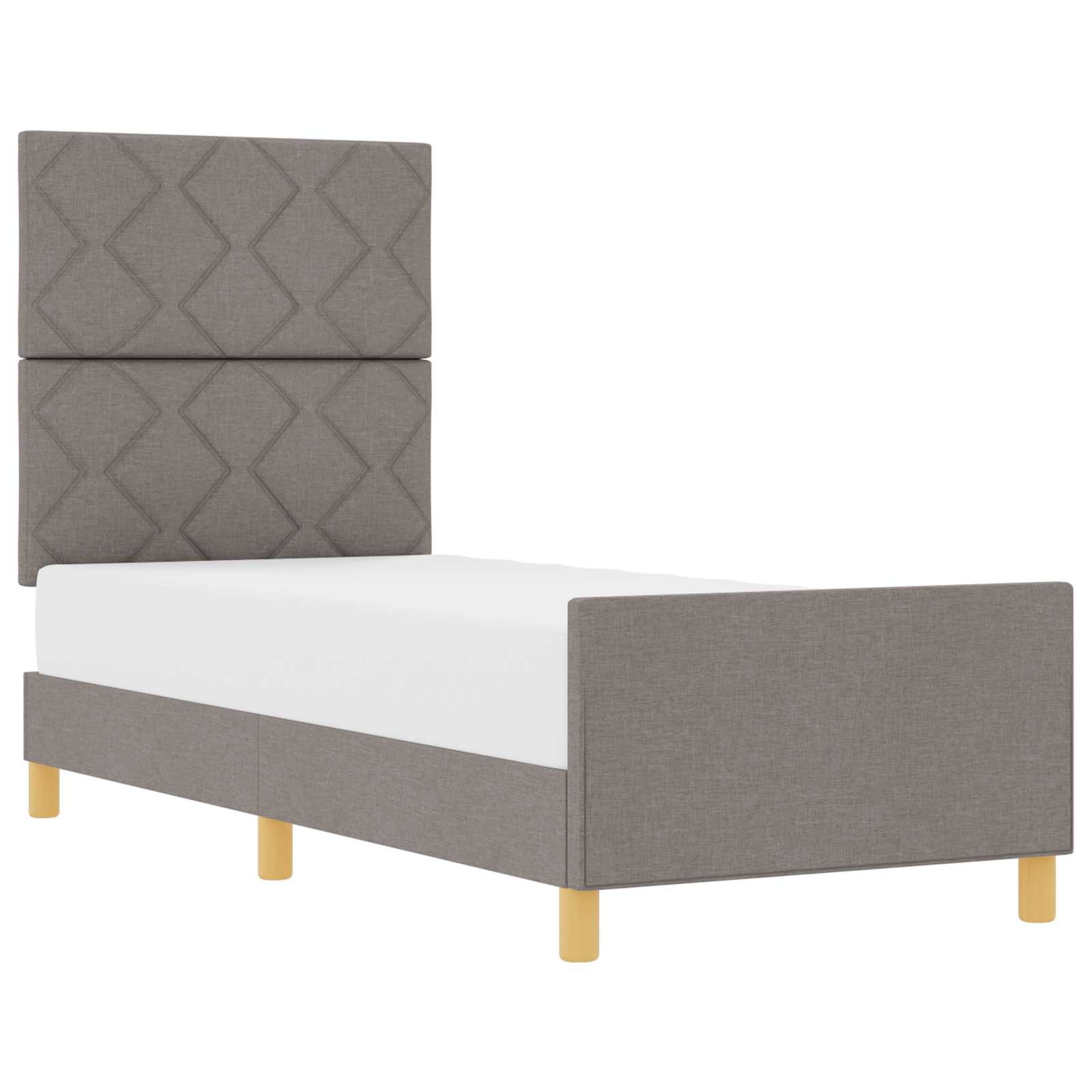 Σκελετός Κρεβατιού με κεφαλάρι Taupe 80 x 200 cm ύφασμα - Pakobazaar