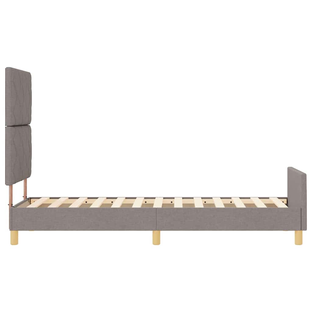 Σκελετός Κρεβατιού με κεφαλάρι Taupe 80 x 200 cm ύφασμα - Pakobazaar