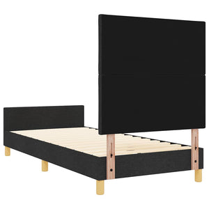 Σκελετός Κρεβατιού με κεφαλάρι Μαύρο 90 x 190 cm ύφασμα - Pakobazaar