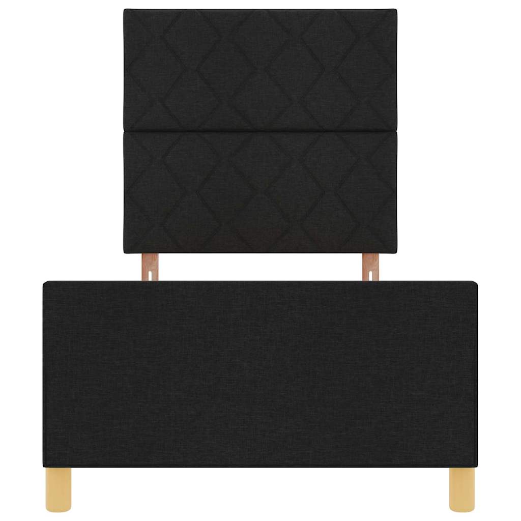 Σκελετός Κρεβατιού με κεφαλάρι Μαύρο 90 x 190 cm ύφασμα - Pakobazaar