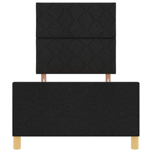 Σκελετός Κρεβατιού με κεφαλάρι Μαύρο 90 x 190 cm ύφασμα - Pakobazaar