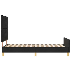 Σκελετός Κρεβατιού με κεφαλάρι Μαύρο 90 x 190 cm ύφασμα - Pakobazaar