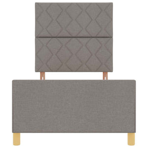 Σκελετός Κρεβατιού με κεφαλάρι Taupe 90 x 200 cm ύφασμα - Pakobazaar