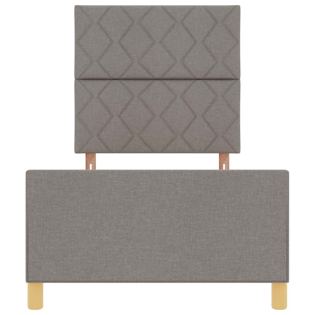 Σκελετός Κρεβατιού με κεφαλάρι Taupe 100 x 200 cm ύφασμα - Pakobazaar