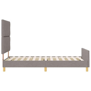 Σκελετός Κρεβατιού με κεφαλάρι Taupe 100 x 200 cm ύφασμα - Pakobazaar