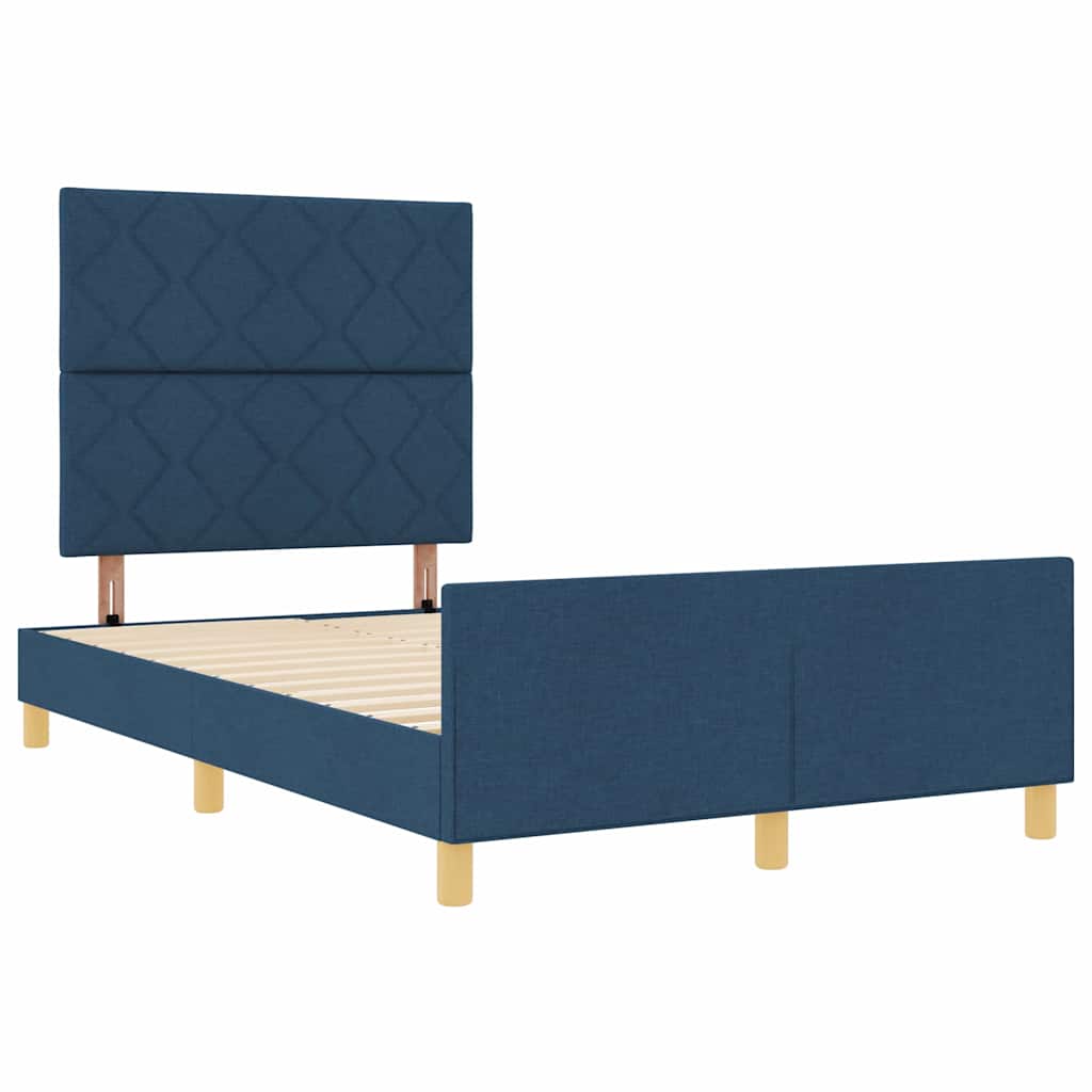 Σκελετός Κρεβατιού με κεφαλάρι Μπλε 120 x 190 cm ύφασμα
