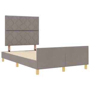 Σκελετός Κρεβατιού με κεφαλάρι Taupe 120 x 200 cm ύφασμα - Pakobazaar