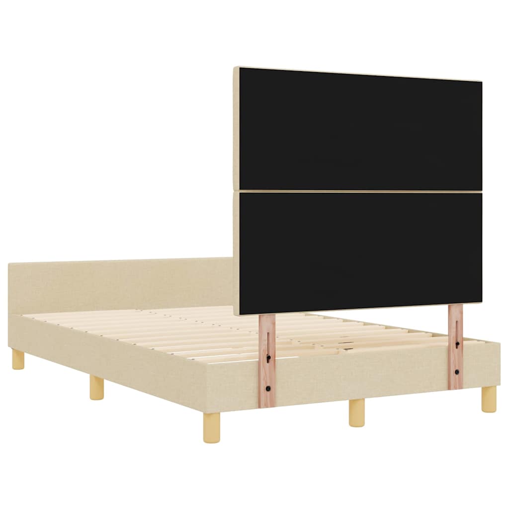 Σκελετός Κρεβατιού με κεφαλάρι Κρεμ 120 x 200 cm ύφασμα - Pakobazaar