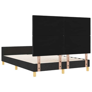 Σκελετός Κρεβατιού με κεφαλάρι Μαύρο 140 x 190 cm ύφασμα - Pakobazaar