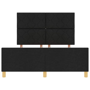 Σκελετός Κρεβατιού με κεφαλάρι Μαύρο 140 x 190 cm ύφασμα - Pakobazaar