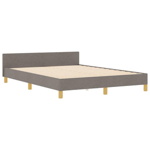Σκελετός Κρεβατιού με κεφαλάρι Taupe 140 x 200 cm ύφασμα - Pakobazaar