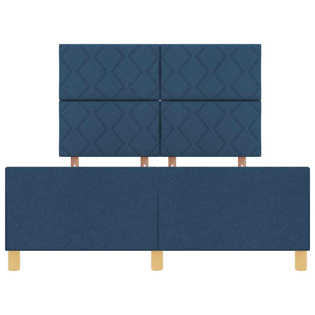 Σκελετός Κρεβατιού με κεφαλάρι Μπλε 140 x 200 cm ύφασμα - Pakobazaar