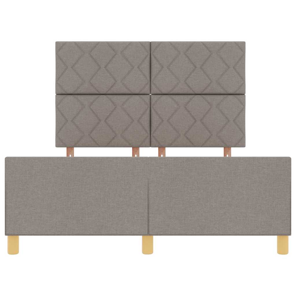 Σκελετός Κρεβατιού με κεφαλάρι Taupe 160 x 200 cm ύφασμα - Pakobazaar