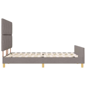 Σκελετός Κρεβατιού με κεφαλάρι Taupe 160 x 200 cm ύφασμα - Pakobazaar