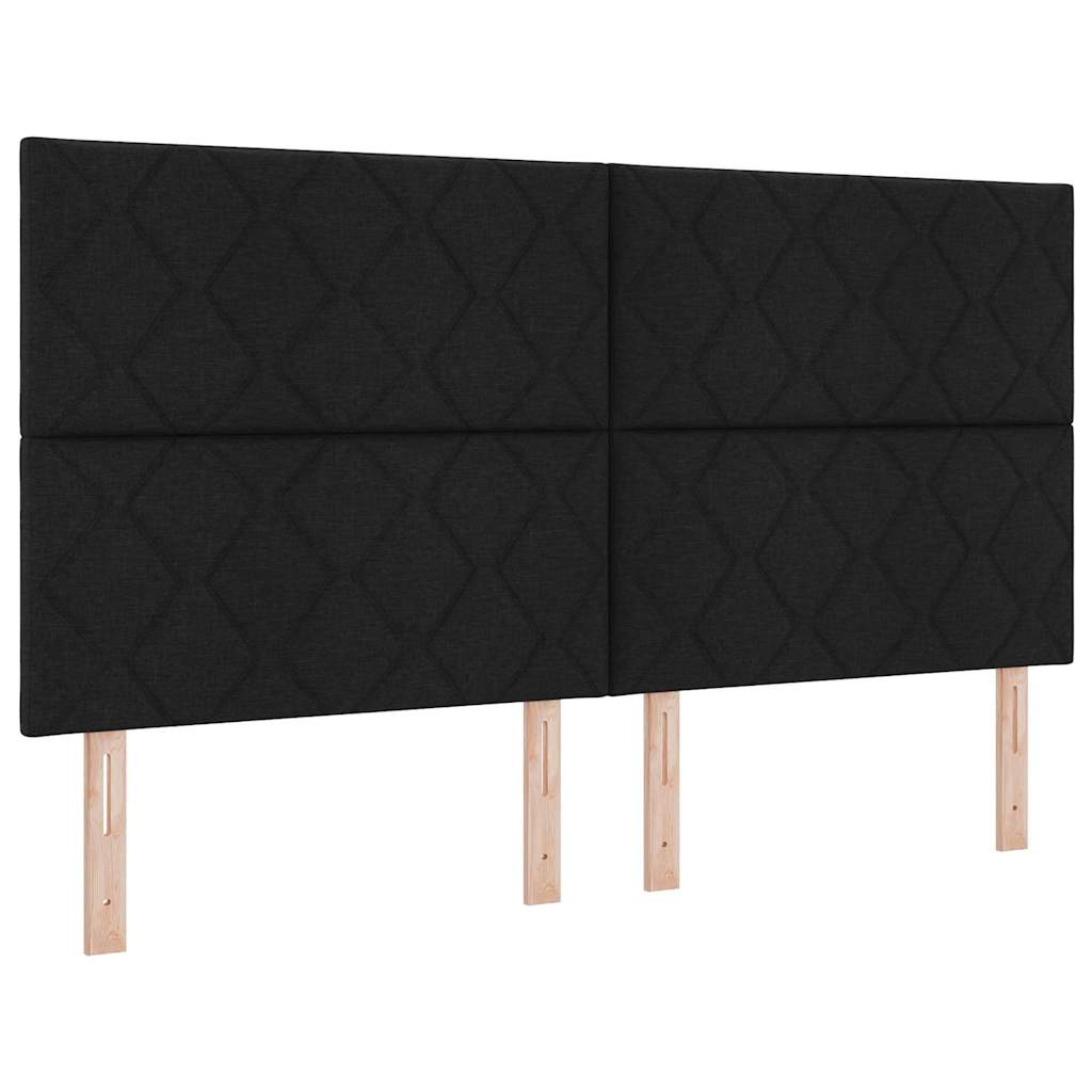 Σκελετός Κρεβατιού με κεφαλάρι Μαύρο 180 x 200 cm ύφασμα