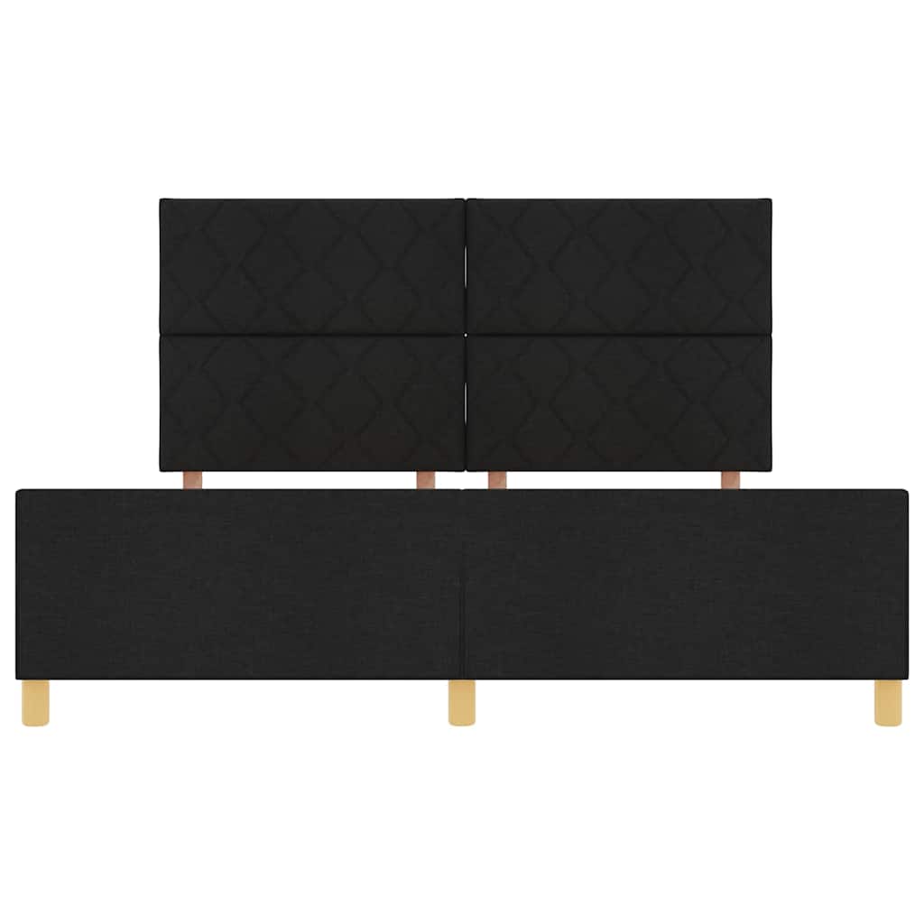 Σκελετός Κρεβατιού με κεφαλάρι Μαύρο 180 x 200 cm ύφασμα