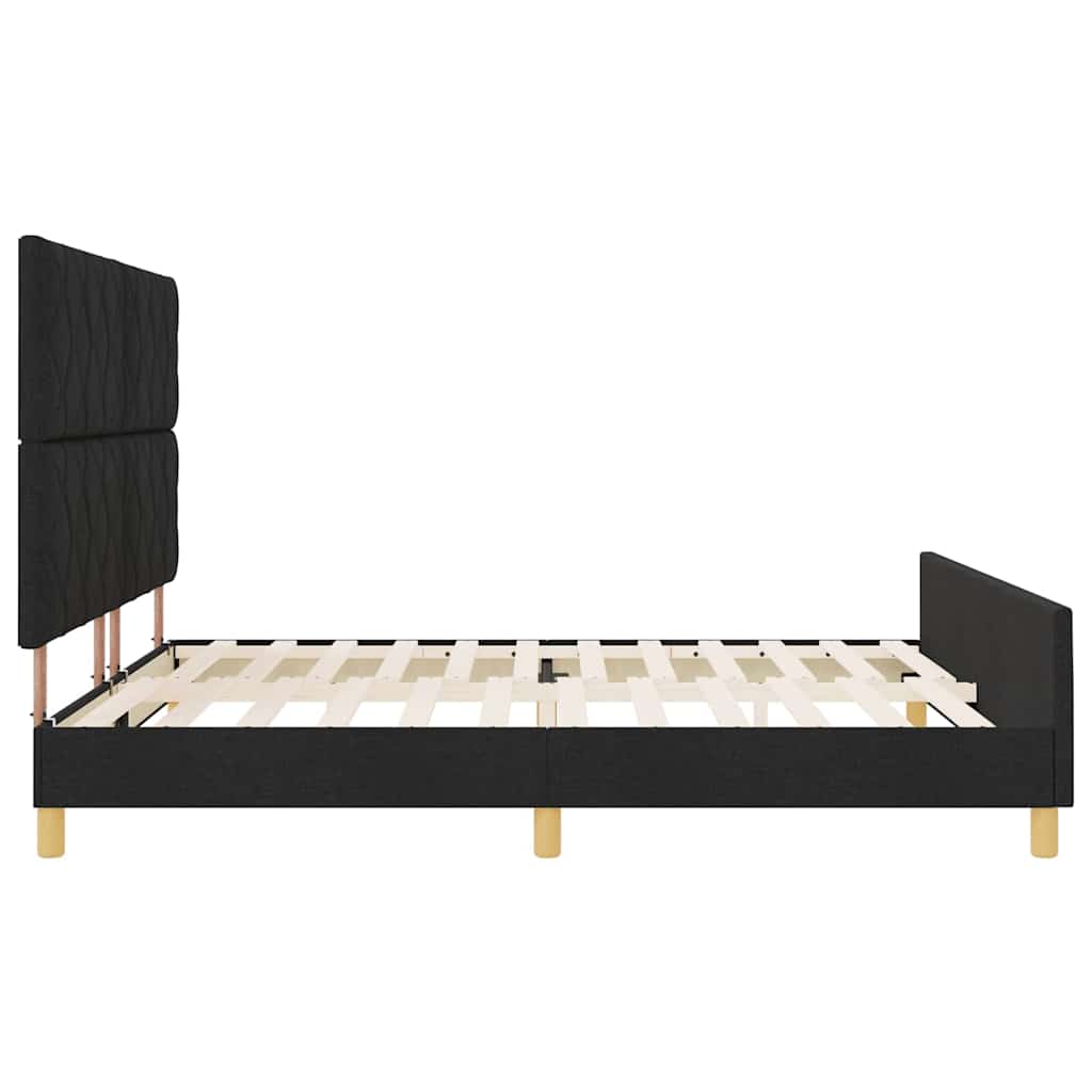 Σκελετός Κρεβατιού με κεφαλάρι Μαύρο 180 x 200 cm ύφασμα