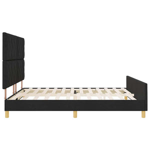Σκελετός Κρεβατιού με κεφαλάρι Μαύρο 180 x 200 cm ύφασμα