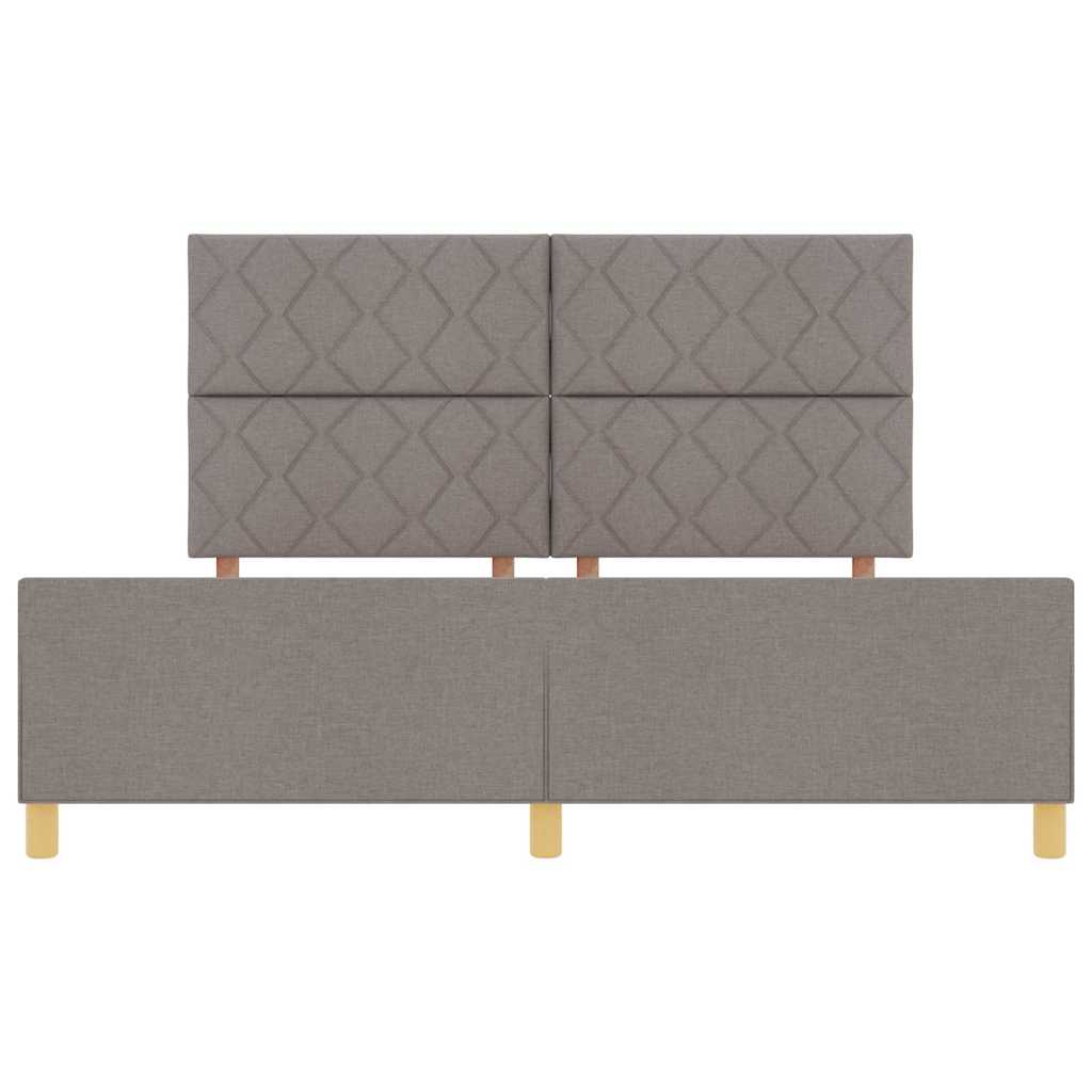 Σκελετός Κρεβατιού με κεφαλάρι Taupe 180 x 200 cm ύφασμα - Pakobazaar