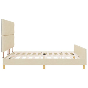 Σκελετός Κρεβατιού με κεφαλάρι Κρεμ 180 x 200 cm ύφασμα - Pakobazaar