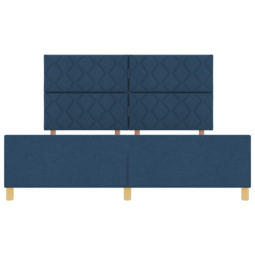 Σκελετός Κρεβατιού με κεφαλάρι Μπλε 180 x 200 cm ύφασμα - Pakobazaar