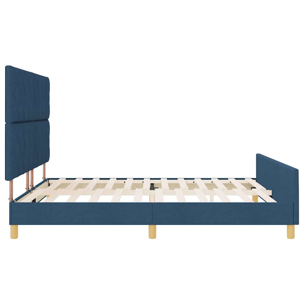 Σκελετός Κρεβατιού με κεφαλάρι Μπλε 180 x 200 cm ύφασμα - Pakobazaar