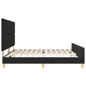 Σκελετός Κρεβατιού με κεφαλάρι Μαύρο 200 x 200 cm ύφασμα - Pakobazaar