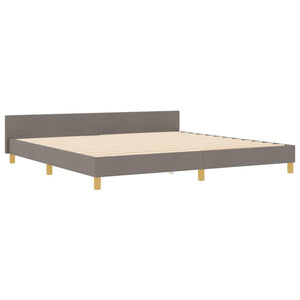 Σκελετός Κρεβατιού με κεφαλάρι Taupe 200 x 200 cm ύφασμα - Pakobazaar