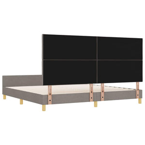 Σκελετός Κρεβατιού με κεφαλάρι Taupe 200 x 200 cm ύφασμα - Pakobazaar