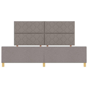 Σκελετός Κρεβατιού με κεφαλάρι Taupe 200 x 200 cm ύφασμα - Pakobazaar