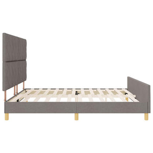 Σκελετός Κρεβατιού με κεφαλάρι Taupe 200 x 200 cm ύφασμα - Pakobazaar