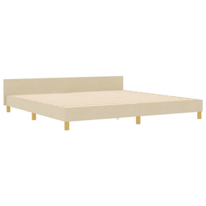 Σκελετός Κρεβατιού με κεφαλάρι Κρεμ 200 x 200 cm ύφασμα - Pakobazaar
