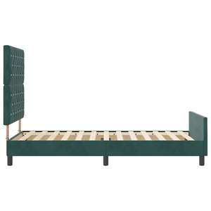 Κρεβάτι με ελατήρια Σκούρο Πράσινο 90 x 190 cm Βελούδο - Pakobazaar