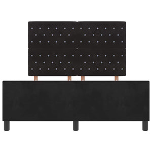 Κρεβάτι με ελατήρια με κεφαλάρι Μαύρο 140 x 200 cm Βελούδο - Pakobazaar