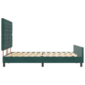 Κρεβάτι με ελατήρια Σκούρο Πράσινο 160 x 200 cm Βελούδο - Pakobazaar