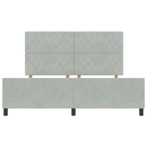 Κρεβάτι με ελατήρια Ανοιχτό γκρι 180 x 200 cm Βελούδο - Pakobazaar