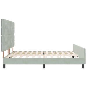 Κρεβάτι με ελατήρια Ανοιχτό γκρι 180 x 200 cm Βελούδο - Pakobazaar