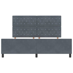 Κρεβάτι με ελατήρια Σκούρο γκρι 180 x 200 cm Βελούδο - Pakobazaar