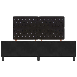 Κρεβάτι με ελατήρια με κεφαλάρι Μαύρο 180 x 200 cm Βελούδο - Pakobazaar
