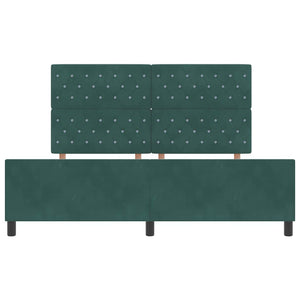 Κρεβάτι με ελατήρια Σκούρο Πράσινο 180 x 200 cm Βελούδο - Pakobazaar