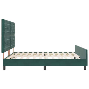 Κρεβάτι με ελατήρια Σκούρο Πράσινο 180 x 200 cm Βελούδο - Pakobazaar