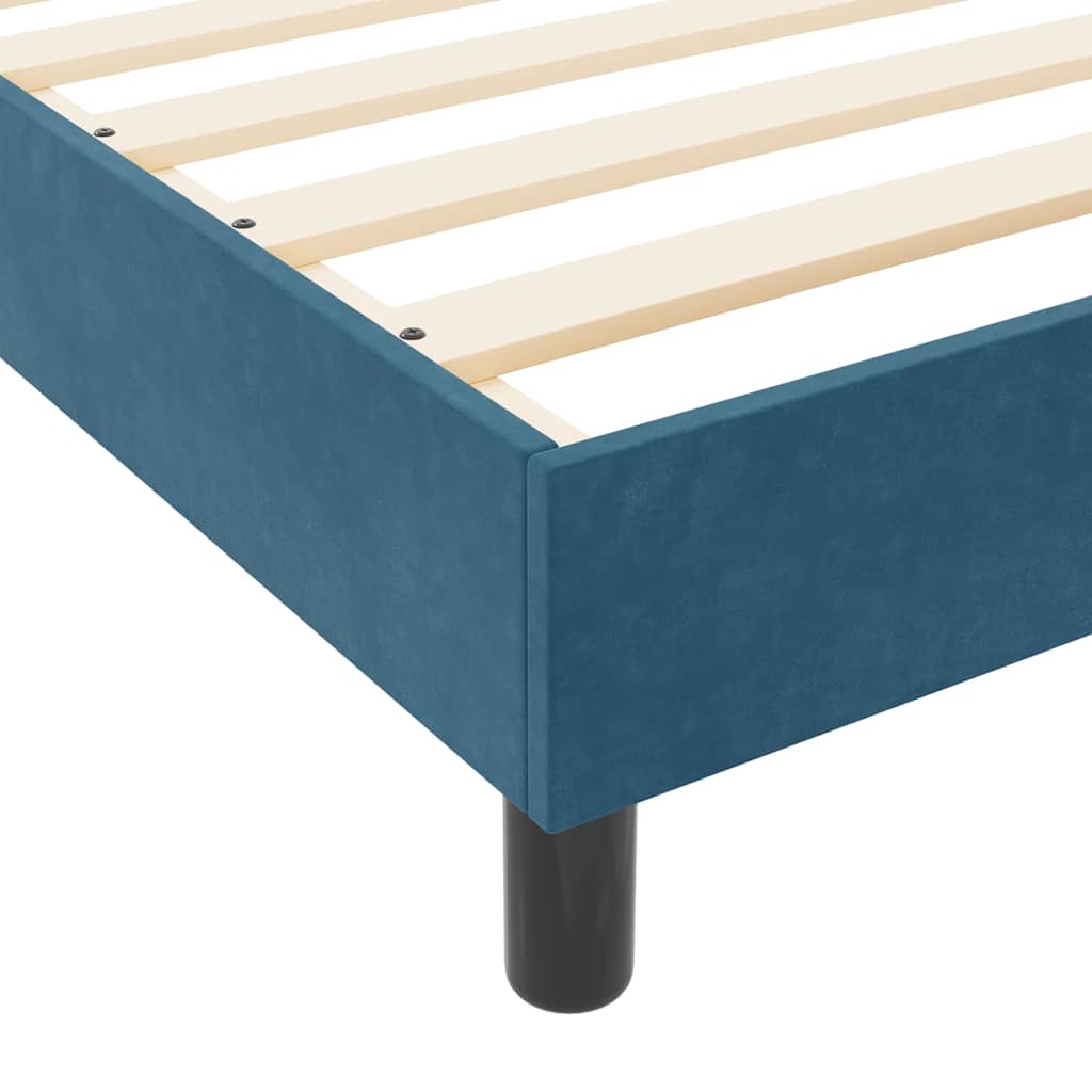 Κρεβάτι με ελατήρια Σκούρο Μπλε 180 x 200 cm Βελούδο - Pakobazaar