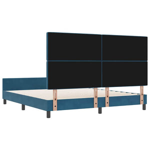 Κρεβάτι με ελατήρια Σκούρο Μπλε 180 x 200 cm Βελούδο - Pakobazaar
