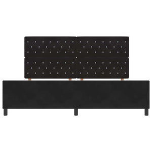Κρεβάτι με ελατήρια με κεφαλάρι Μαύρο 200 x 200 cm Βελούδο - Pakobazaar